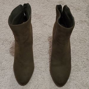 Olive green bootie